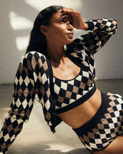 Checkered Cardigan
