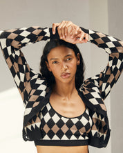 Checkered Cardigan