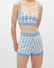Checkered Sophie Knit Shorts