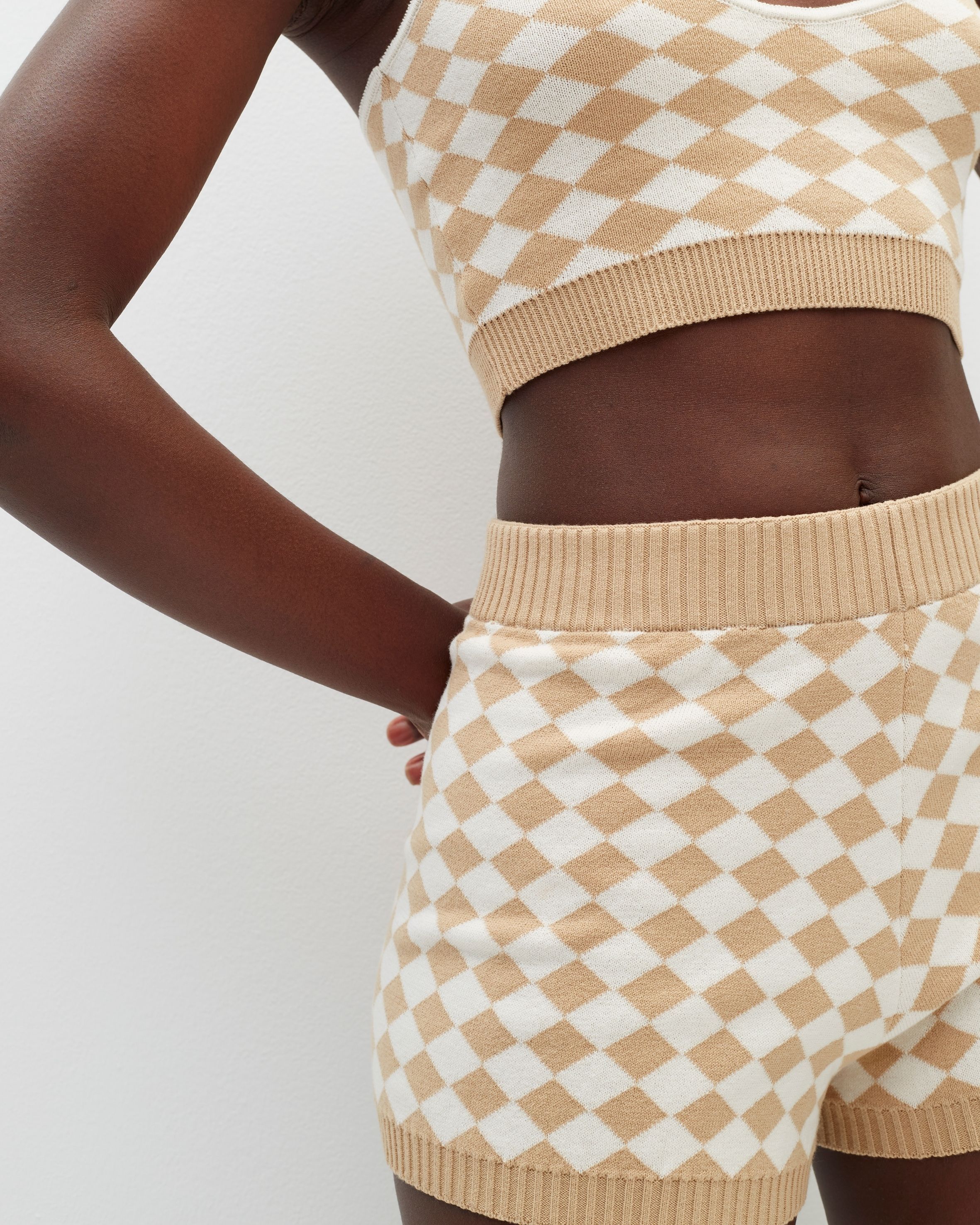 Checkered Sophie Knit Shorts